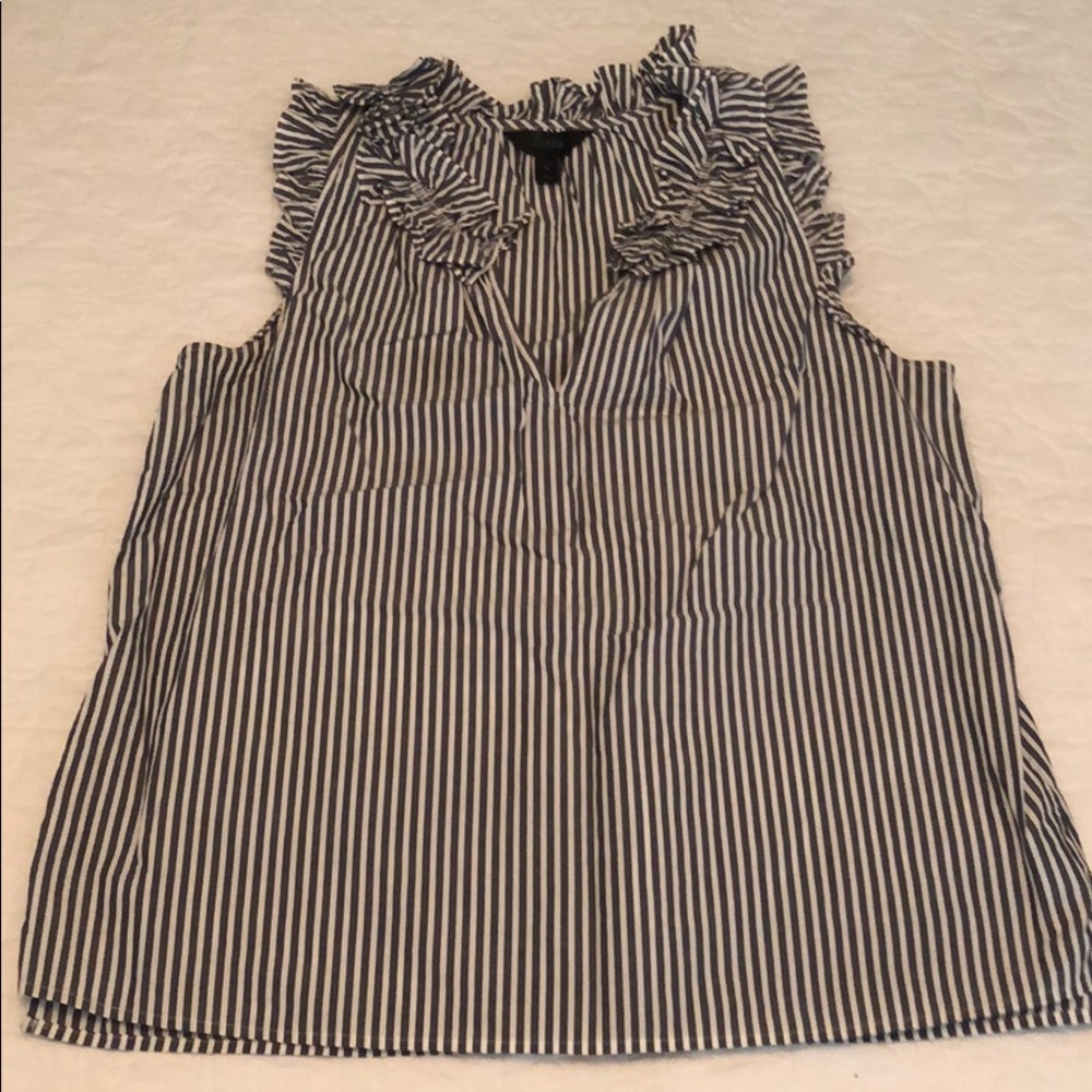 J Crew ruffle top sz 12 GUC
